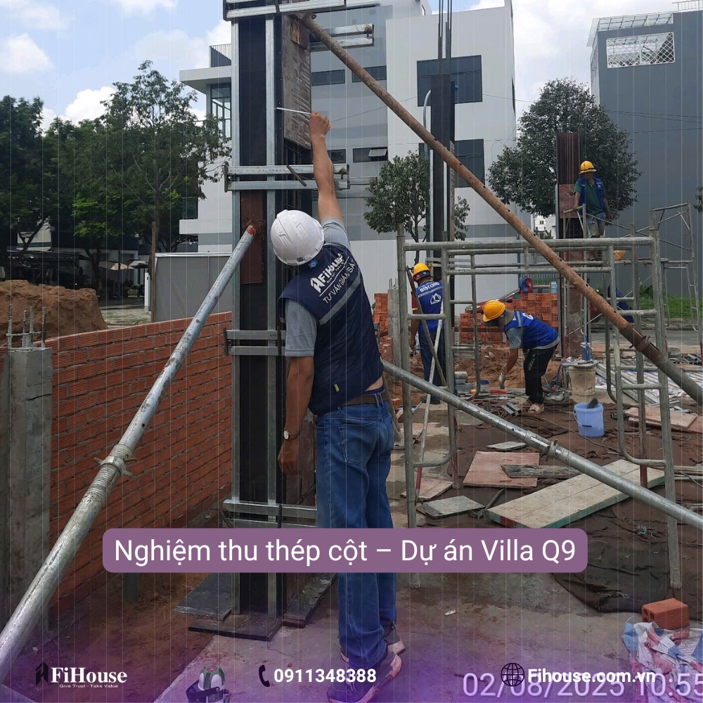 nghiệm thu thép cột