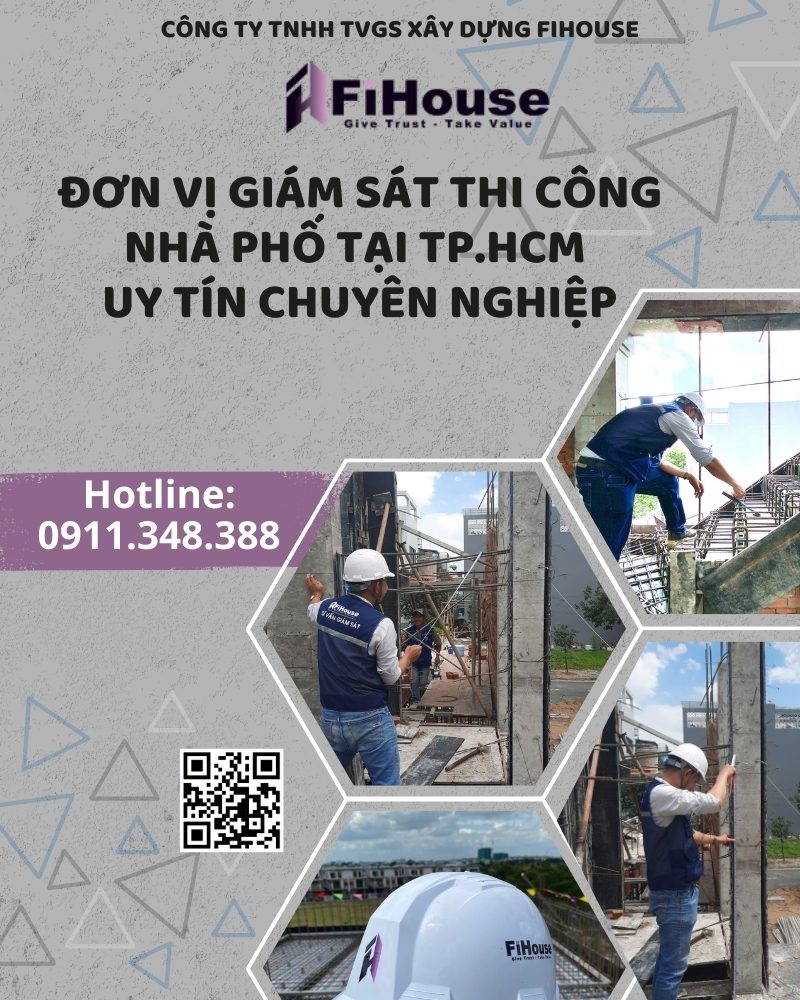 Đơn vị giám sát thi công nhà phố tại TP.HCM chuyên nghiệp